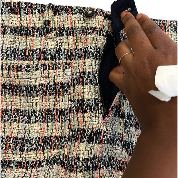 NWT Scotch & Soda SPECIAL TWEED MINI Short Multi color Side Zip Pockets SKIRT M - Picture 9 of 10